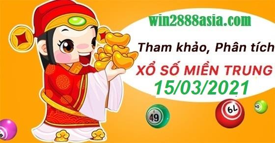 Soi cầu XSMT 15-3-2021 Win2888 Chốt số Lô Đề Miền Trung thứ 2
