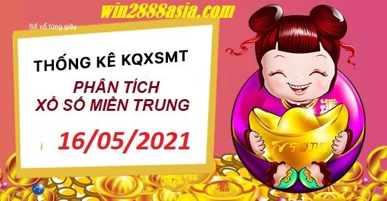 Soi cầu XSMT 16-5-2021 Win2888 Chốt số Dàn Đề Miền Trung chủ nhật