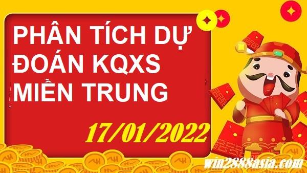 Soi cầu XSMT 17-1-2022 Win2888 Chốt số KQXS Miền Trung thứ 2
