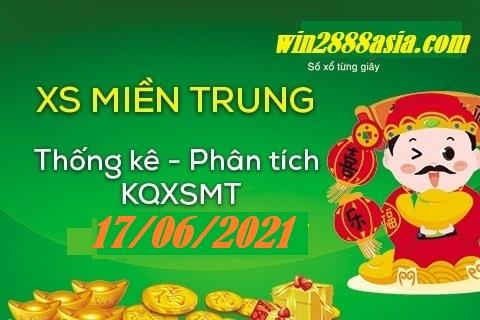 Soi cầu XSMT 17-6-2021 Win2888 Chốt số KQXS Miền Trung thứ 5