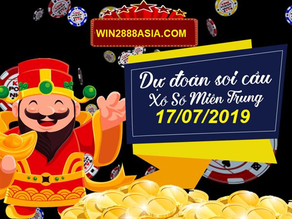 Soi cầu XSMT 17-7-2019 Win2888 Dự đoán cầu lô miền trung thứ 4