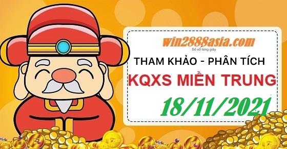 Soi cầu XSMT 18-11-2021 Win2888 Dự đoán Lô Đề Miền Trung thứ 5