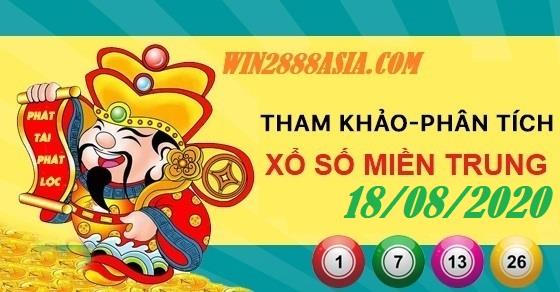Soi cầu XSMT 18-8-2020 Win2888 Chốt số Dàn Đề Miền Trung thứ 3