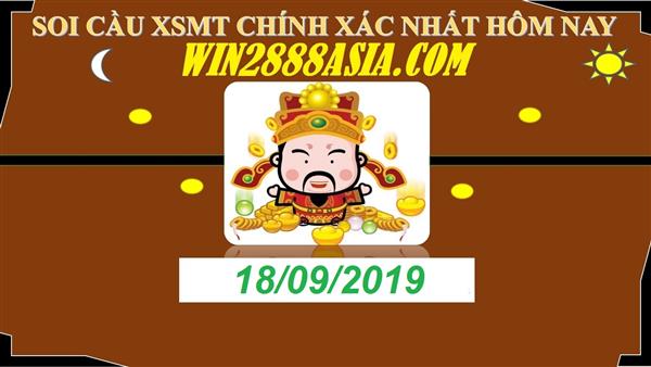 Soi cầu XSMT 18-9-2019 Win2888 Dự đoán Xổ Số Miền Trung VIP thứ 4
