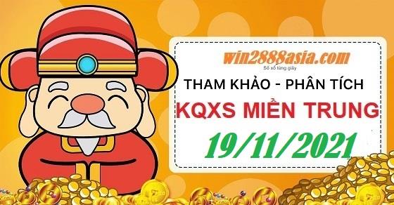 Soi cầu XSMT 19-11-2021 Win2888 Chốt số Cầu Lô Miền Trung thứ 6