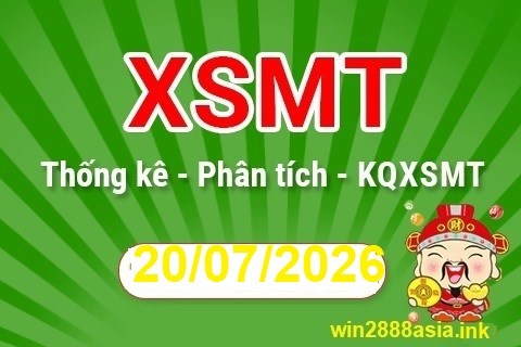 Soi cầu XSMT 20-07-2026 Win2888 Dự đoán Xổ số Miền Trung thứ 2
