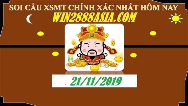 Soi cầu XSMT 21-11-2019 Win2888 Thống kê lô Miền Nam chuẩn xác thứ 5