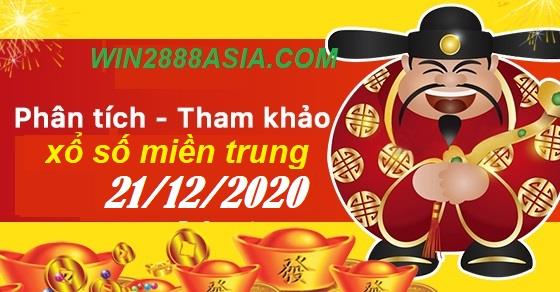 Soi cầu XSMT 21-12-2020 Win2888 Chốt số Xỉu Chủ Mền Trung thứ 2