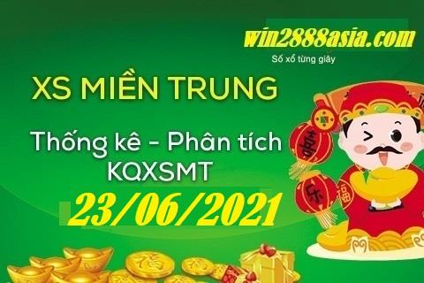 Soi cầu XSMT 23-6-2021 Win2888 Dự đoán Xổ Số Miền Trung thứ 4