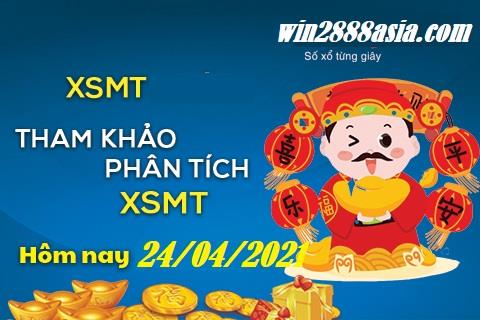 Soi cầu XSMT 24-4-2021 Win2888 Chốt số Cầu Lô Miền Trung thứ 7