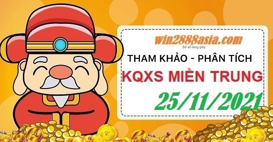 Soi cầu XSMT 25-11-2021 Win2888 Chốt số Dàn Đề Miền Trung thứ 5