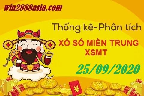 Soi cầu XSMT 25-9-2020 Win2888 Chốt Số Dàn Đề Miền Trung thứ 6