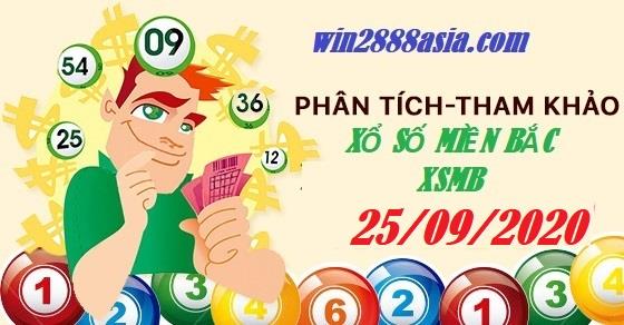 Soi cầu XSMB 25-9-2020 Win2888 Dự đoán KQXS Miền Bắc thứ 6