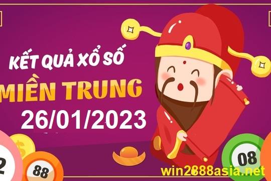 Soi cầu XSMT 26-01-2023 Win2888 Dự đoán Dàn Đề Miền Trung thứ 5