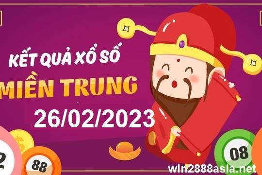 Soi cầu XSMT 26-02-2023 Win2888 Chốt số lô đề miền trung chủ nhật