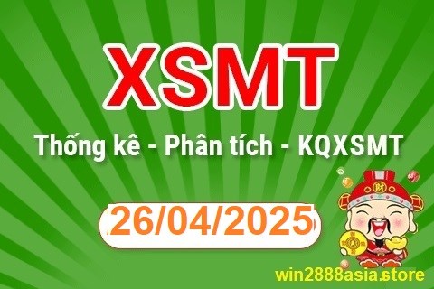 Soi cầu XSMT 26-04-2025 Win2888 Dự đoán xổ số miền trung thứ 7