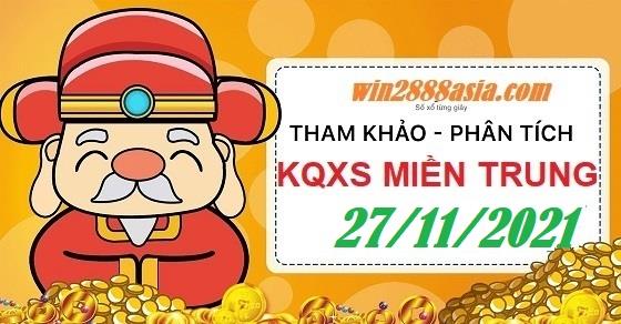 Soi cầu XSMT 27-11-2021 Win2888 Dự đoán Dàn Đề Miền Trung thứ 7