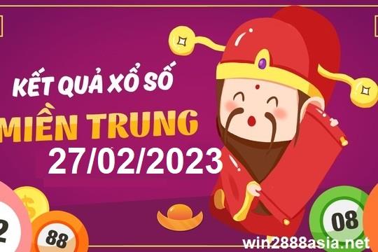 Soi cầu XSMT 27-02-2023 Win2888 Chốt số cầu lô miền trung thứ 2