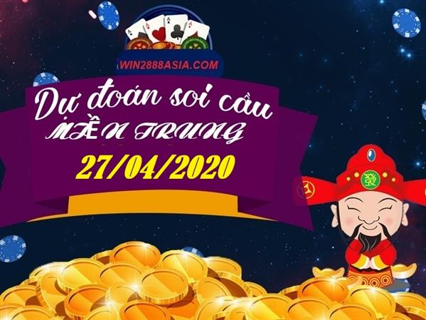Soi cầu XSMT 27-4-2020 Win2888 Chốt số Lô MT Chính Xác thứ 2