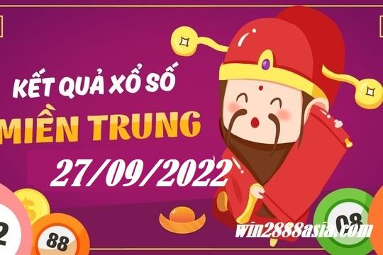 Soi cầu XSMT 27-09-2022 Win2888 Chốt số Lô Đề Miền Trung thứ 3