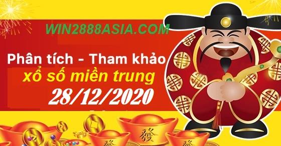 Soi cầu XSMT 28-12-2020 Win2888