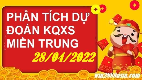 Soi cầu XSMT 28-04-2022 Win2888 Dự đoán xổ số miền trung thứ 5