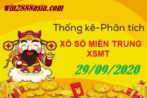 Soi cầu XSMT 29-9-2020 Win2888 Dự đoán Dàn Đề Miền Trung thứ 3