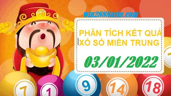 Soi cầu XSMT 3-1-2022 Win2888 Dự đoán Lô Đề Miền Trung thứ 2