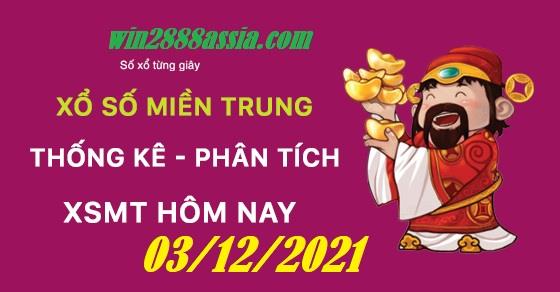 Soi cầu XSMT 3-12-2021 Win2888 Dự đoán Lô Đề Miền Trung thứ 6