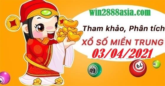 Soi cầu XSMT 3-4-2021 Win2888 Chốt số Lô Đề Miền Trung thứ 7