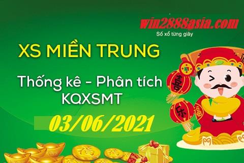 Soi cầu XSMT 3-6-2021 Win2888 Chốt số Xổ Số Miền Trung thứ 5