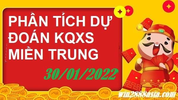 Soi cầu XSMT 30-1-2022 Win2888 Dự đoán Xổ Số Miền Trung chủ nhật