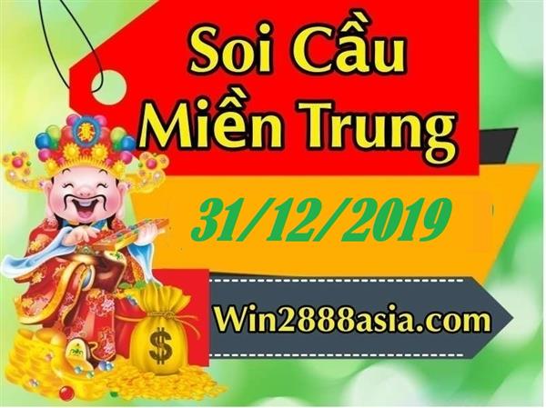 Soi cầu XSMT 31-12-2019 Win2888 Dự đoán Dàn Đề Miền Trung thứ 3