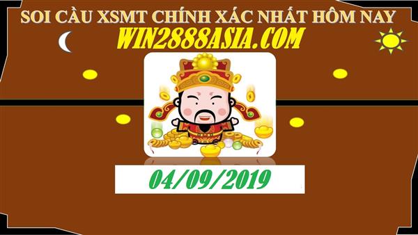 Soi cầu XSMT 4-9-2019 Win2888 Dự đoán xổ số miền trung Chuẩn Win2888