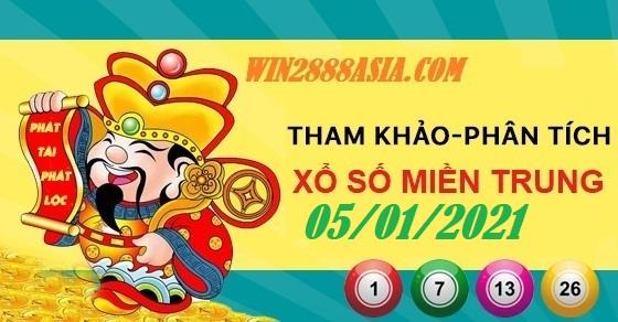 Soi cầu XSMT 5-1-2021 Win2888 Dự đoán Xổ Số Miền Trung thứ 3