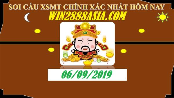Soi cầu XSMT 6-9-2019 Win2888 Dự đoán xổ số miền trung thứ 6 VIP