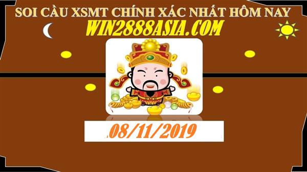 Soi cầu XSMT 8-11-2019 Win2888 Dự đoán Cầu lô Miền Trung thứ 6