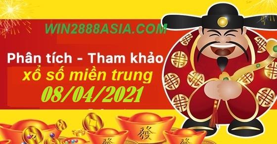 Soi cầu XSMT 8-4-2021 Win2888 Chốt số Lô Đề Miền Trung thứ 5