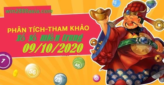 Soi cầu XSMT 9-10-2020 Win2888 Dự đoán Dàn Đề Miền Trung thứ 6