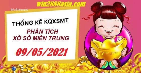 Soi cầu XSMT 9-5-2021 Win2888 Chốt số Cầu Lô Miền Trung chủ nhật