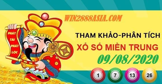 Soi cầu XSMT 9-8-2020 Win2888 Dự đoán Lô Đề Miền Trung chủ nhật