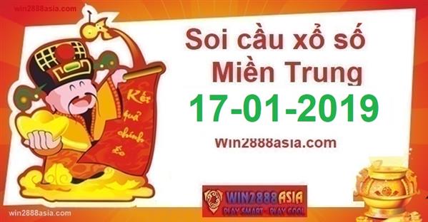Soi cầu XSMT Win2888 17-01-2019