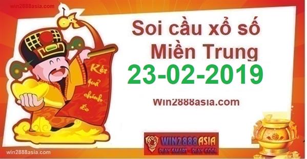 Soi cầu XSMT Win2888 23-2-2019 Dự đoán chốt số mt vip thứ 7