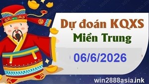Soi cầu XSMT 06-06-2026 Win2888 Chốt số lô đề miền trung thứ 7