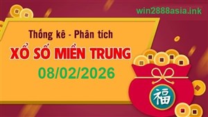 Soi cầu XSMT 08-02-2026 Win2888 Dự đoán cầu lô miền trung chủ nhật