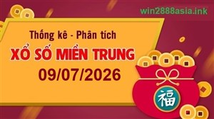 Soi cầu XSMT 09-07-2026 Win2888 Dự đoán Dàn Đề Miền Trung thứ 5