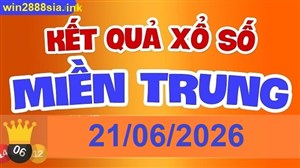 Soi cầu XSMT 21-06-2026 Win2888 Dự đoán cầu lô miền trung chủ nhật