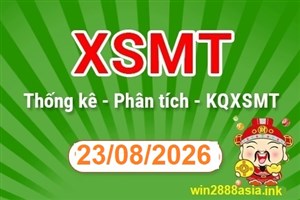 Soi cầu XSMT 23-08-2026 Win2888 Dự đoán cầu lô miền trung chủ nhật