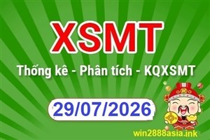 Soi cầu XSMT 29-07-2026 Win2888 Dự đoán Xổ Số Miền Trung thứ 4