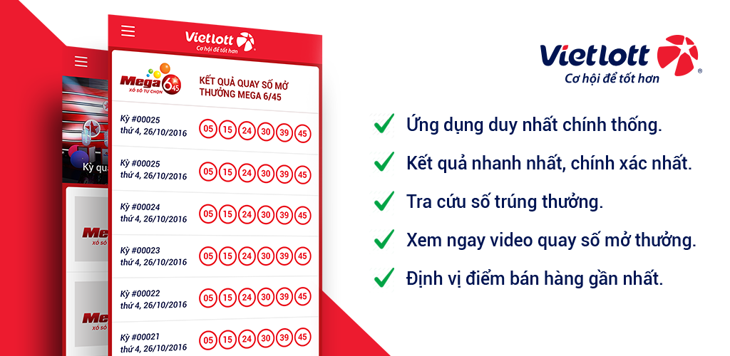 Ứng dụng Vietlott - Chơi Vietlott chưa bao giờ dễ như thế!!!!